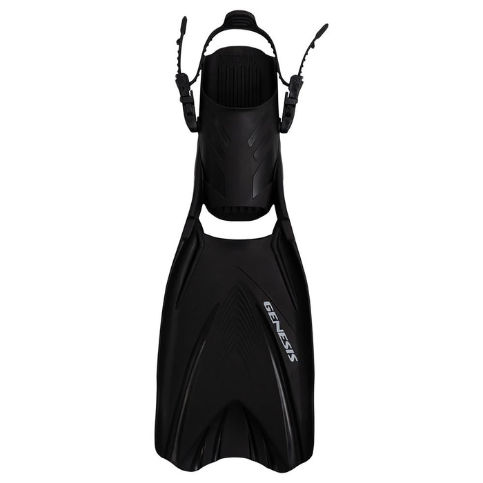 Genesis Icon Open Heel Scuba Diving Fins with TPR Heel Strap and Technical Polymer Compound Blade