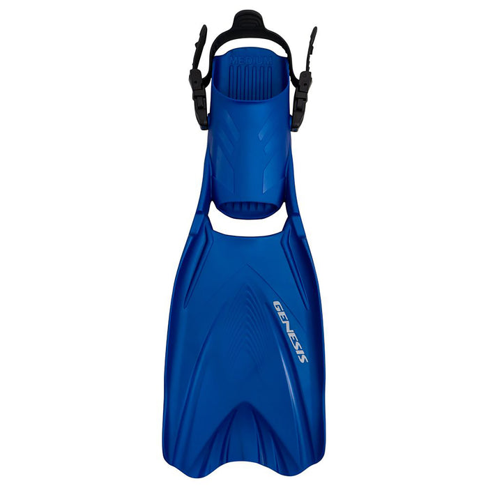 Genesis Icon Open Heel Scuba Diving Fins with TPR Heel Strap and Technical Polymer Compound Blade