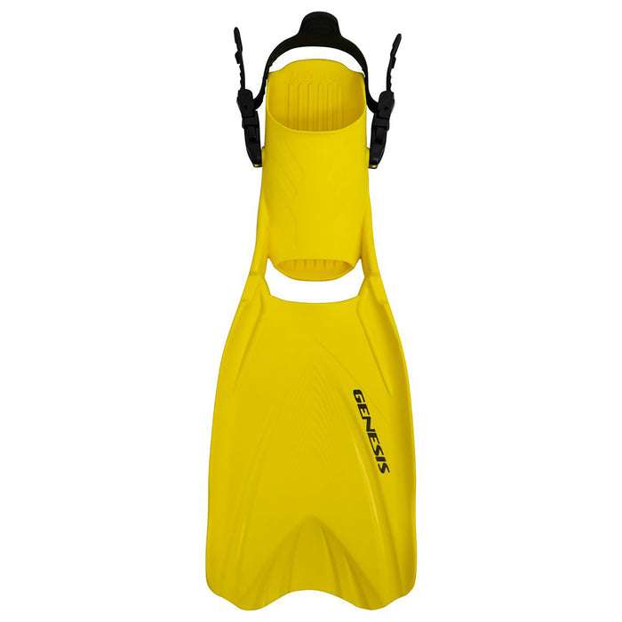 Genesis Icon Open Heel Scuba Diving Fins with TPR Heel Strap and Technical Polymer Compound Blade