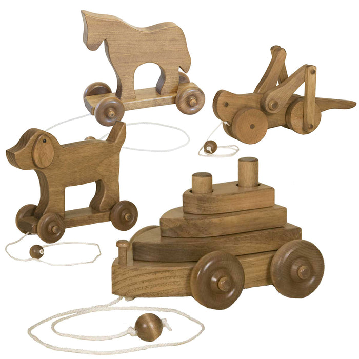 Amish Buggy Toys Wooden Pull Toys