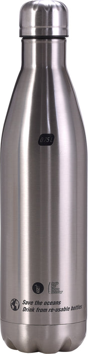 Cressi H2O Double Wall Stainless Steel Drinking Flask - Vacuum Technology