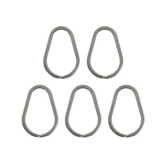 XS Scuba Tear Drop Split Rings - 5 Pack