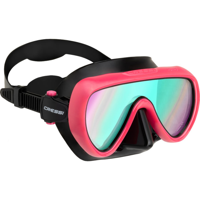 Cressi Honey Women's Dive Mask, UV 420 Blue/Orange Lens