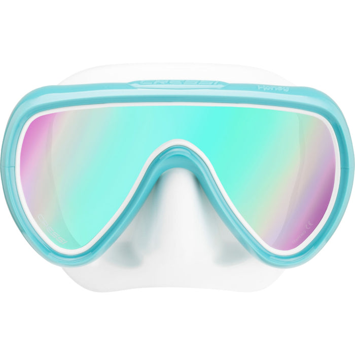 Cressi Honey Women's Dive Mask, UV 420 Blue/Orange Lens