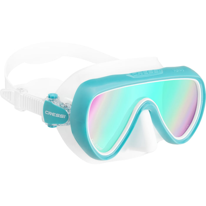 Cressi Honey Women's Dive Mask, UV 420 Blue/Orange Lens