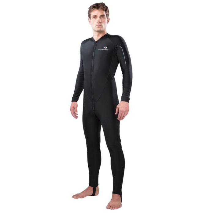 Lavacore Men's Front Zip Polytherm Full Suit - Lightweight, Windproof & Breathable with UPF 50+ Protection, Ideal for Warm Waters or Extra Warmth Under Wetsuits