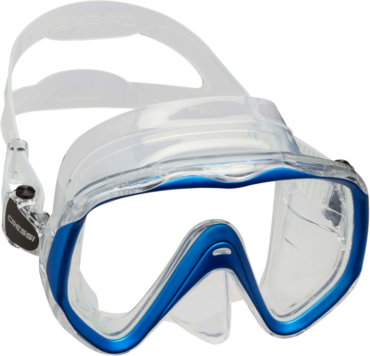 Cressi Liberty SCUBA Diving Mask: Wide View, Soft Silicone Skirt, and Easy Strap Adjustment