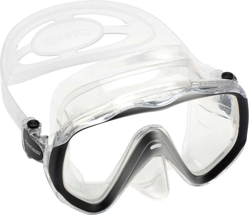 Cressi Liberty SCUBA Diving Mask: Wide View, Soft Silicone Skirt, and Easy Strap Adjustment