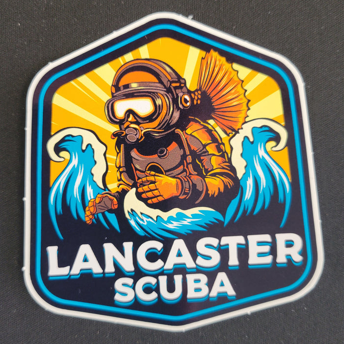 Dive into Style - Lancaster Scuba Center Sticker for Water Enthusiasts - Magnet 3.75" X 4"