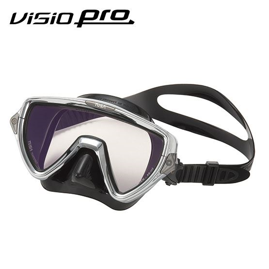 Tusa Visio Pro Scuba Diving Mask Chrome