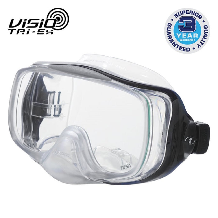 TUSA Imprex 3D Hyperdry Dive Mask – Panoramic 3-Window Design with Hyperdry Clearing System