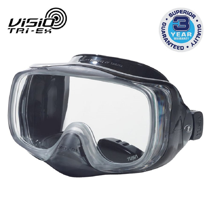 TUSA Imprex 3D Hyperdry Dive Mask – Panoramic 3-Window Design with Hyperdry Clearing System