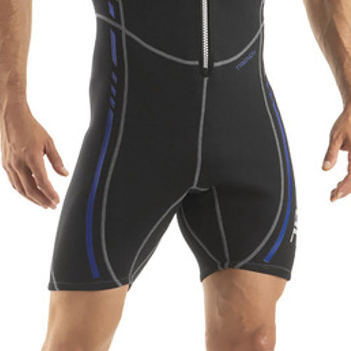 SEAC M.Corto Trendy Man 2.5mm Neoprene Shorty Wetsuit with Front Zip for Water Sports