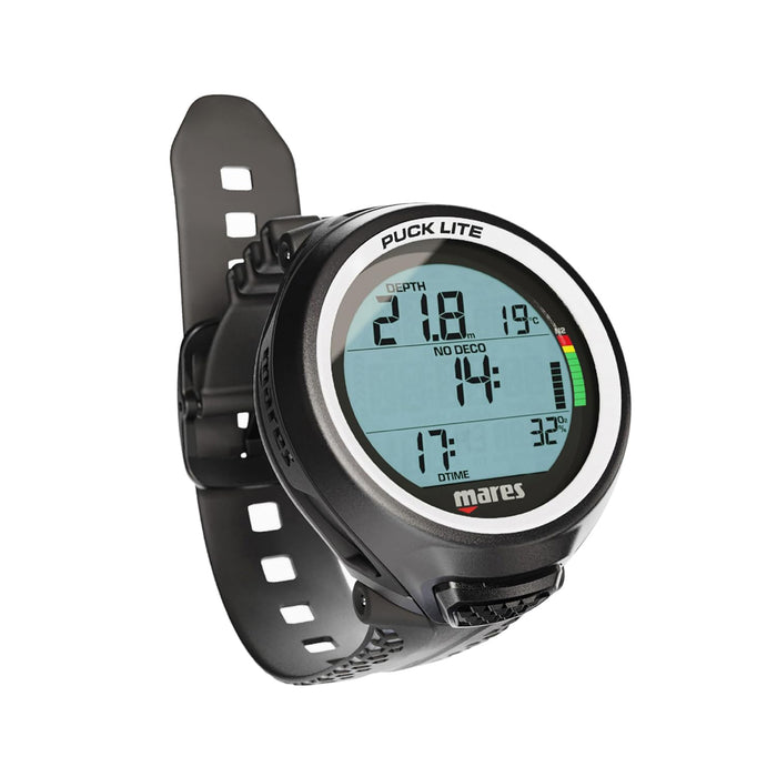 Mares Puck Lite Dive Computer – Air, Nitrox & Gauge Modes with Large Easy-Read Display