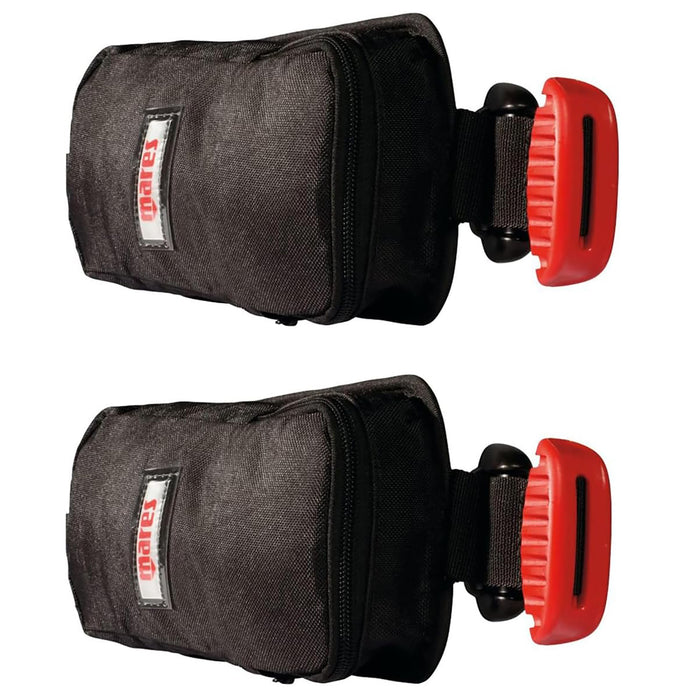 Mares MRS+ Weight Pockets – Pair | Secure Mechanical Release System, Zip Closure | Max Load 4kg Each