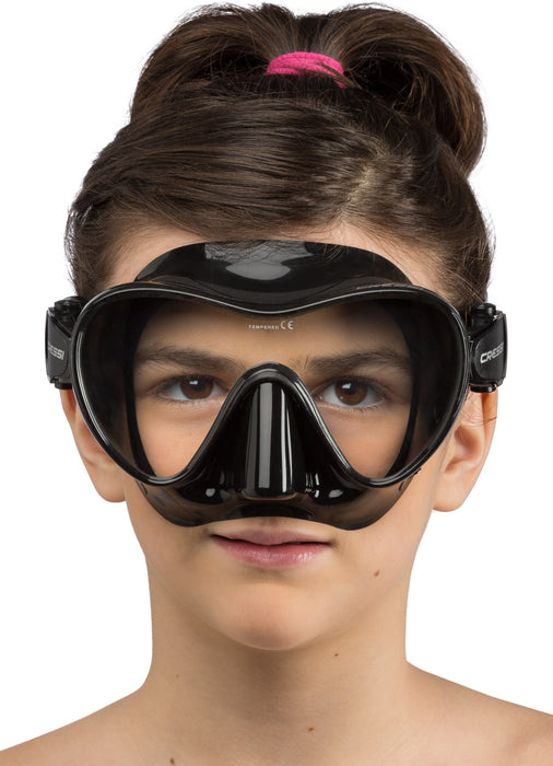 Cressi Mini F1 Frameless Scuba Diving Mask Perfect for Women and Young Divers, Snorkelers, and Swimmers