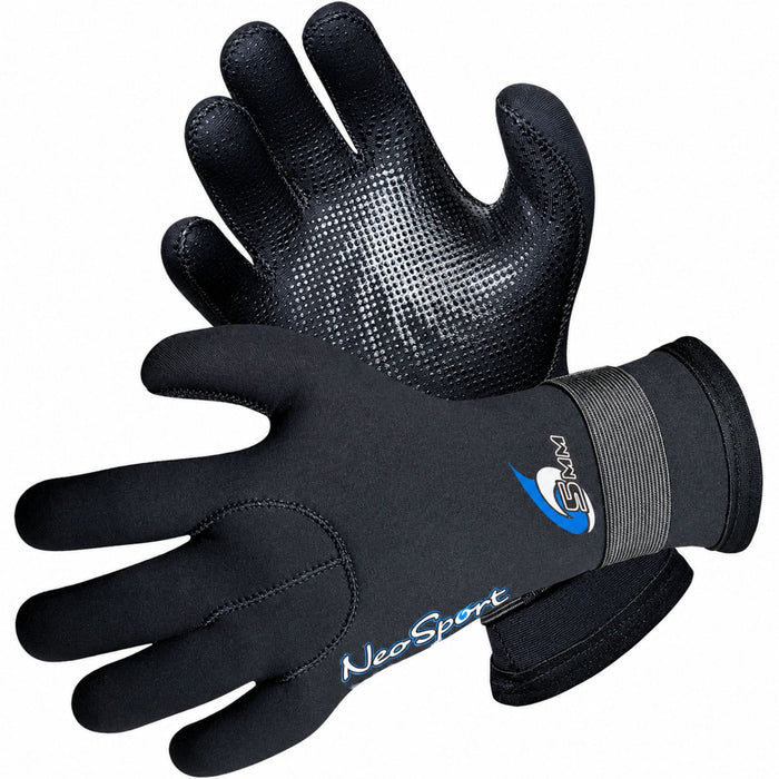 NeoSport 3mm Five Finger Dive Gloves for Scuba & Watersports