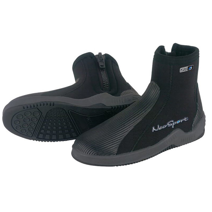 NeoSport 5mm Hard Sole Dive Boots – Premium Neoprene Scuba Boots with Molded Hard Sole, Water Entry Barrier, Heavy-Duty Zipper & Puncture-Resistant Sole