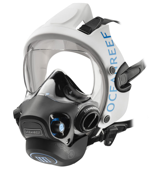 Ocean Reef Neptune III System Full Face Diving Mask with Integrated 2nd Stage, SL35TX INT 1st Stage Regulator, Hose & Surface Air Valve
