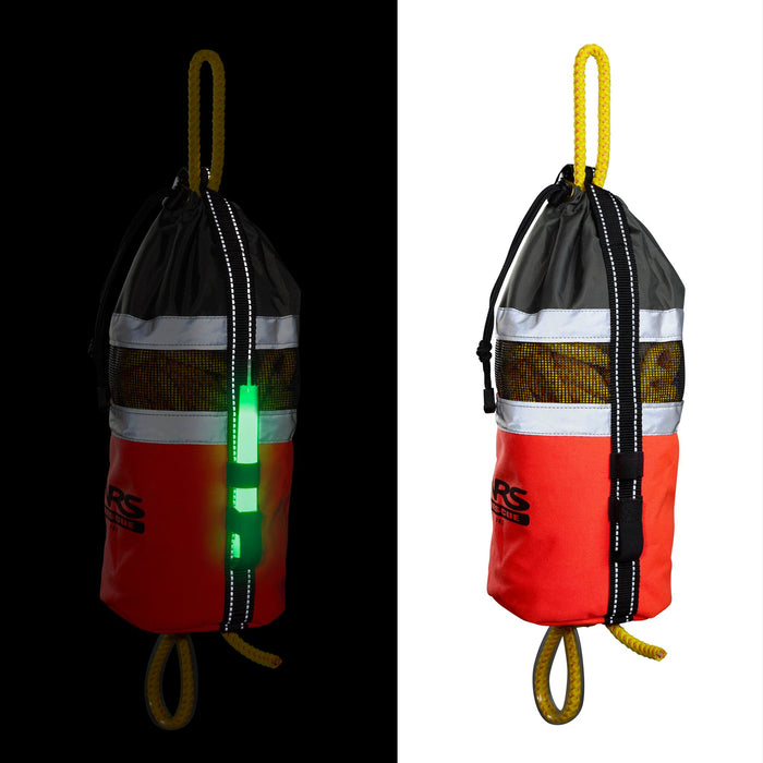 NRS NFPA Rope Rescue Throw Bag with 75 ft Sterling Grabline™ Rope – 3/8" Diameter, High-Visibility Cordura® Bag, Floating Rescue Line