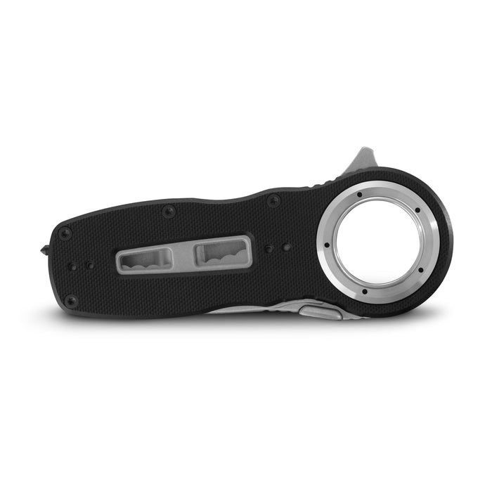 NRS Pilot Access SAR Folding Rescue Knife – Serrated Hawksbill Blade, Glass Breaker, G10 Handle, 4-Way Pocket Clip