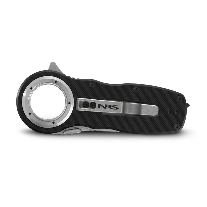 NRS Pilot Access SAR Folding Rescue Knife – Serrated Hawksbill Blade, Glass Breaker, G10 Handle, 4-Way Pocket Clip