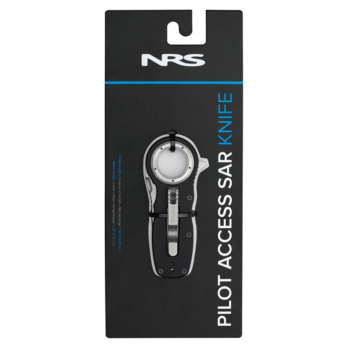 NRS Pilot Access SAR Folding Rescue Knife – Serrated Hawksbill Blade, Glass Breaker, G10 Handle, 4-Way Pocket Clip
