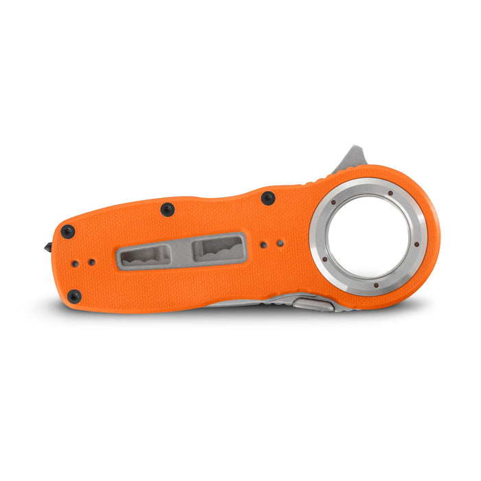 NRS Pilot Access SAR Folding Rescue Knife – Serrated Hawksbill Blade, Glass Breaker, G10 Handle, 4-Way Pocket Clip