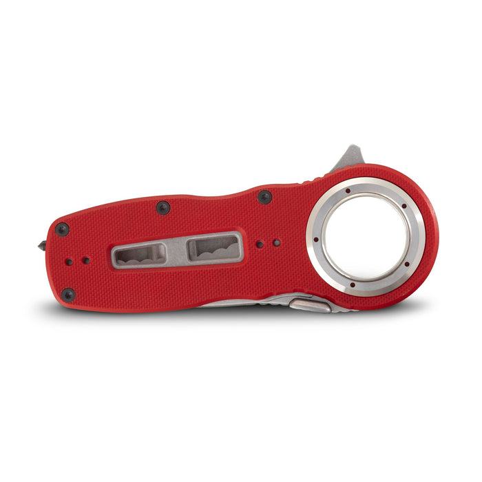 NRS Pilot Access SAR Folding Rescue Knife – Serrated Hawksbill Blade, Glass Breaker, G10 Handle, 4-Way Pocket Clip