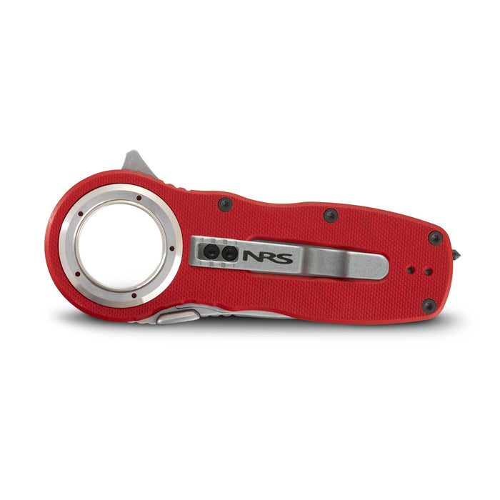 NRS Pilot Access SAR Folding Rescue Knife – Serrated Hawksbill Blade, Glass Breaker, G10 Handle, 4-Way Pocket Clip