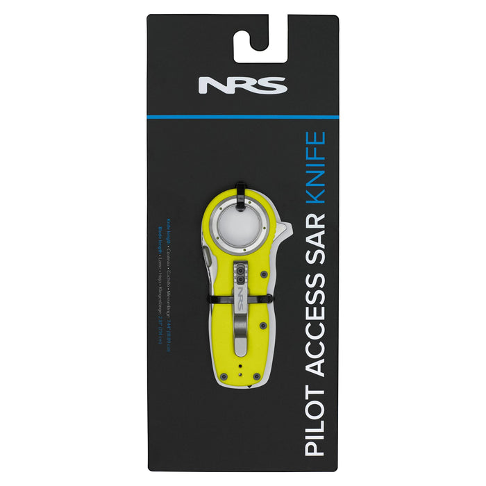 NRS Pilot Access SAR Folding Rescue Knife – Serrated Hawksbill Blade, Glass Breaker, G10 Handle, 4-Way Pocket Clip