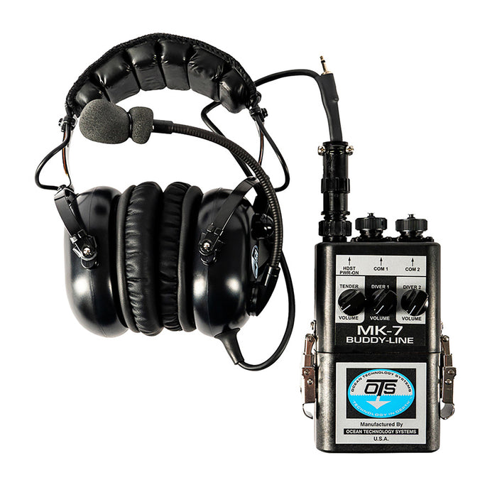 Ocean Technology Systems MK-7 BuddyLine Portable Two-Diver Air Intercom – 4-Wire System with Deluxe Headset