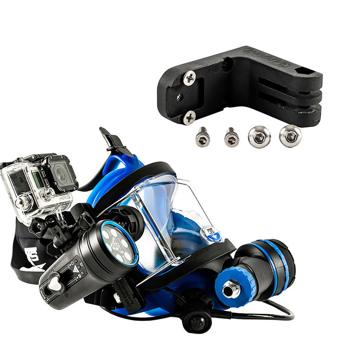 Ocean Technology Systems GoPro & Light Combination Mount for Accessory Rail System – Dual Mount for Cameras and Dive Lights