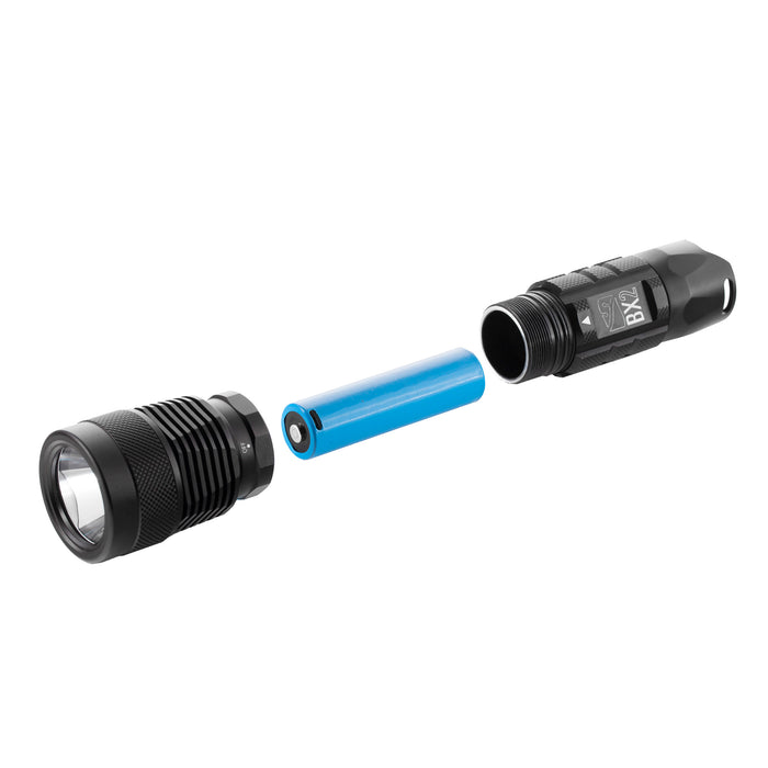 Ocean Technology Systems BX2 Handheld Dive Light – 1000 Lumen LED with Rechargeable Battery & QRM Compatibility