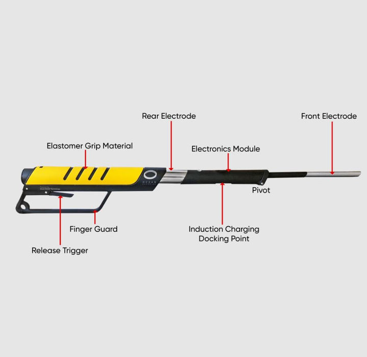 Ocean Guardian eSPEAR Handheld Electrical Shark Deterrent, Electric Yellow