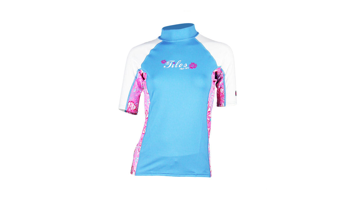 Tilos Women's 6oz Anti-UV Short Sleeve Rash Guard