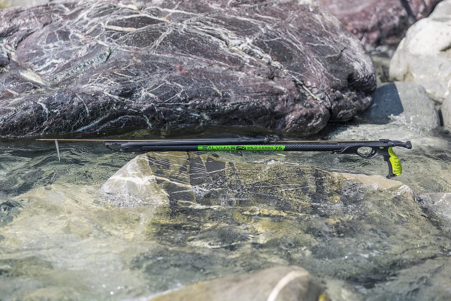 Fucile Subacqueo Salvimar Wild Carbo Open - In Carbonio, Testata Aperta, Con Asta Capture