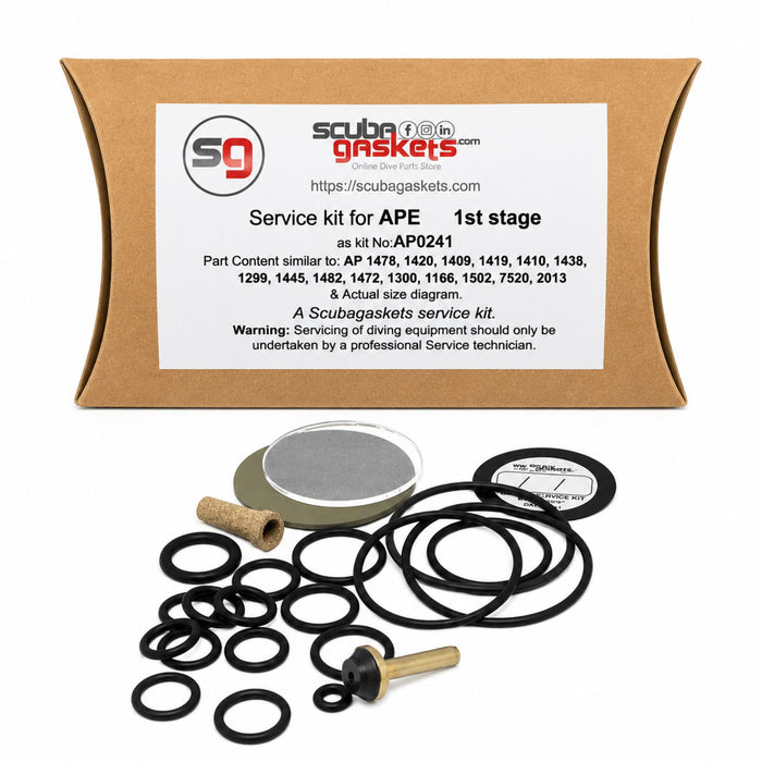 Scuba Gaskets Service Kit for Apeks 1st Stage Regulators