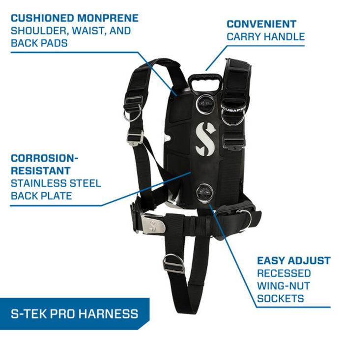 Scubapro S-Tek Pro System, Harness, Donut Wing 40 lbs/18kg