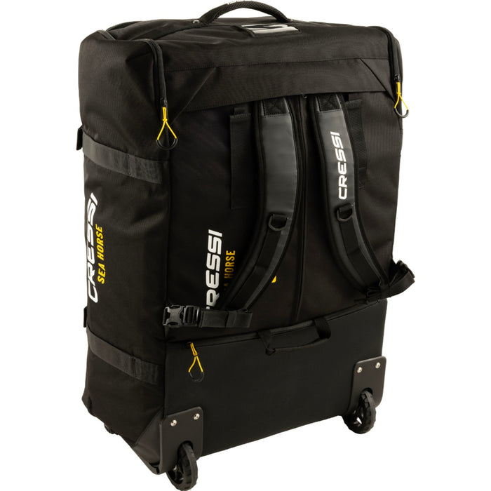 Cressi Seahorse Wheeled Dive Backpack for Travel and Gear Storage