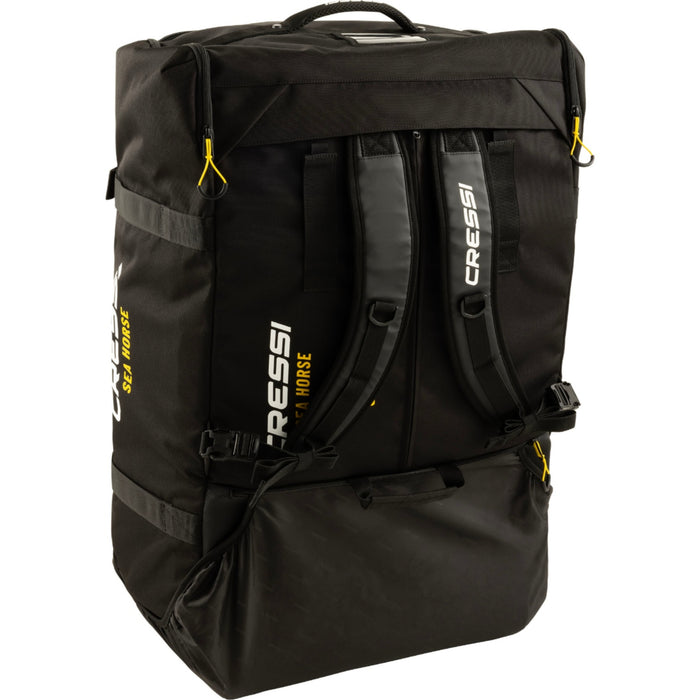 Cressi Seahorse Wheeled Dive Backpack for Travel and Gear Storage