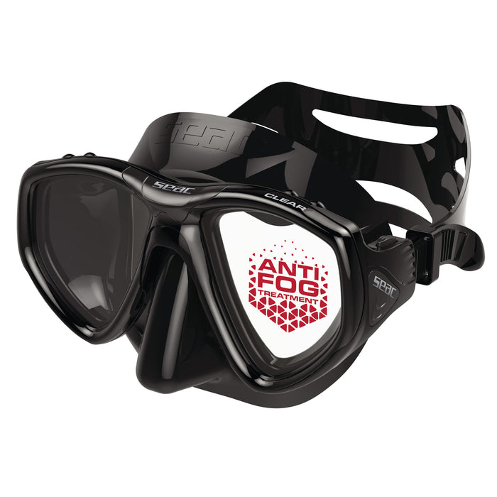 SEAC Clear Dual-Lens Anti-Fog Dive Mask with Tempered Glass & Silicone Skirt