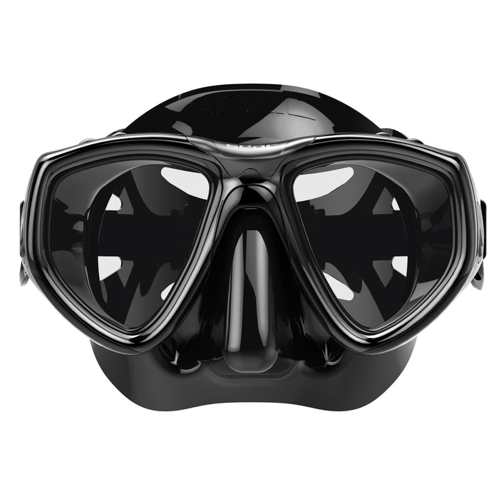 SEAC Clear Dual-Lens Anti-Fog Dive Mask with Tempered Glass & Silicone Skirt