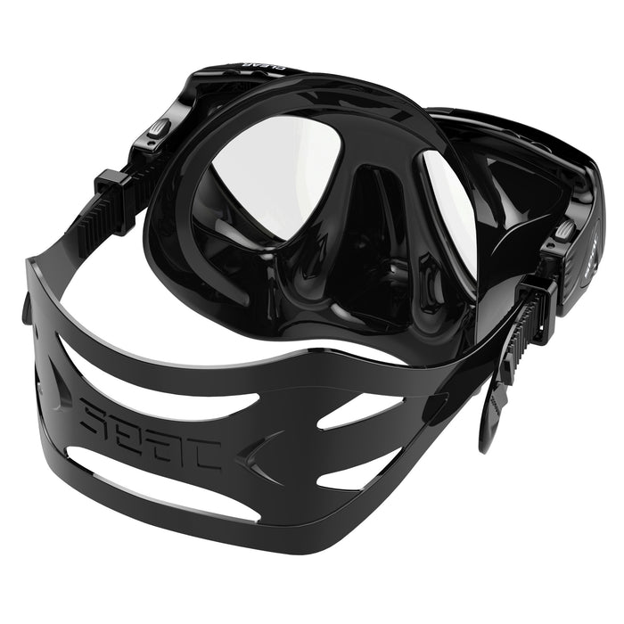 SEAC Clear Dual-Lens Anti-Fog Dive Mask with Tempered Glass & Silicone Skirt