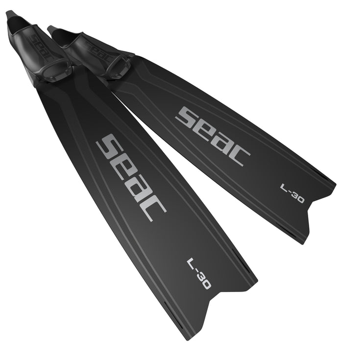SEAC L-30 Freediving & Spearfishing Long Fins - High-Performance Technopolymer Blade, Comfortable Foot Pocket, 30° Angle Design