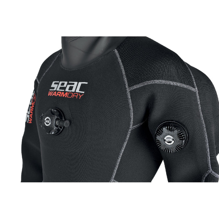 SEAC Warm Dry 4mm Neoprene Drysuit for Men with Semi-Rigid Boots & Pockets