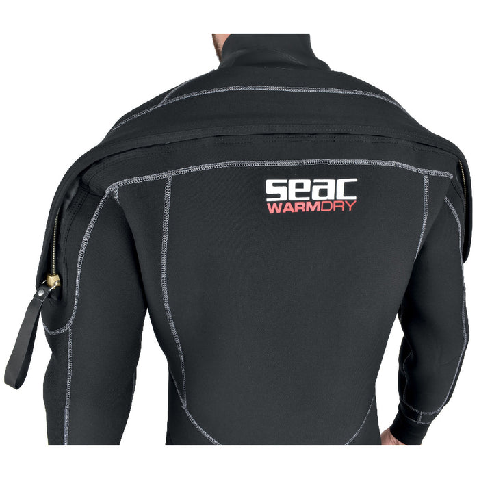 SEAC Warm Dry 4mm Neoprene Drysuit for Men with Semi-Rigid Boots & Pockets