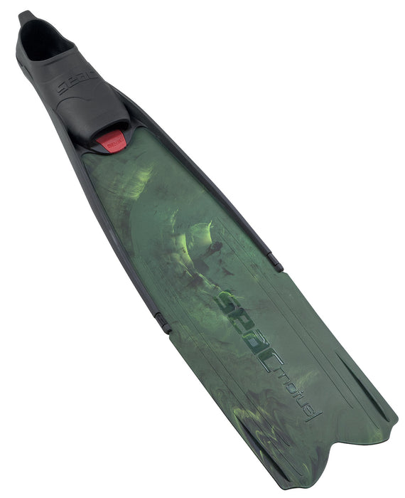 SEAC Motus Camo Long Soft Powerful Freediving Spearfishing Fins