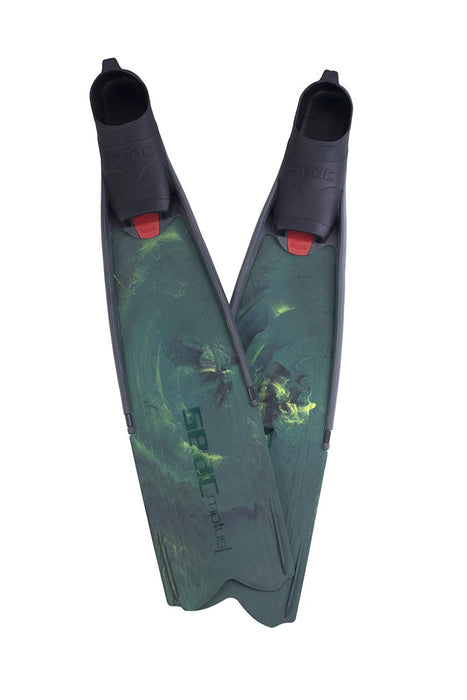 SEAC Motus Camo Long Soft Powerful Freediving Spearfishing Fins