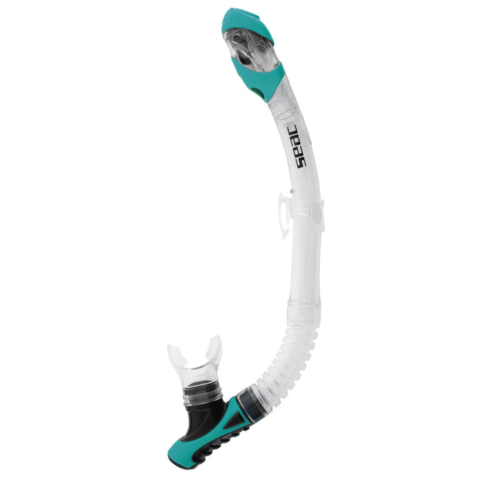 SEAC Reverse Dry Snorkel – Dry Top, Purge Valve & Rotating Silicone Mouthpiece for Scuba Diving